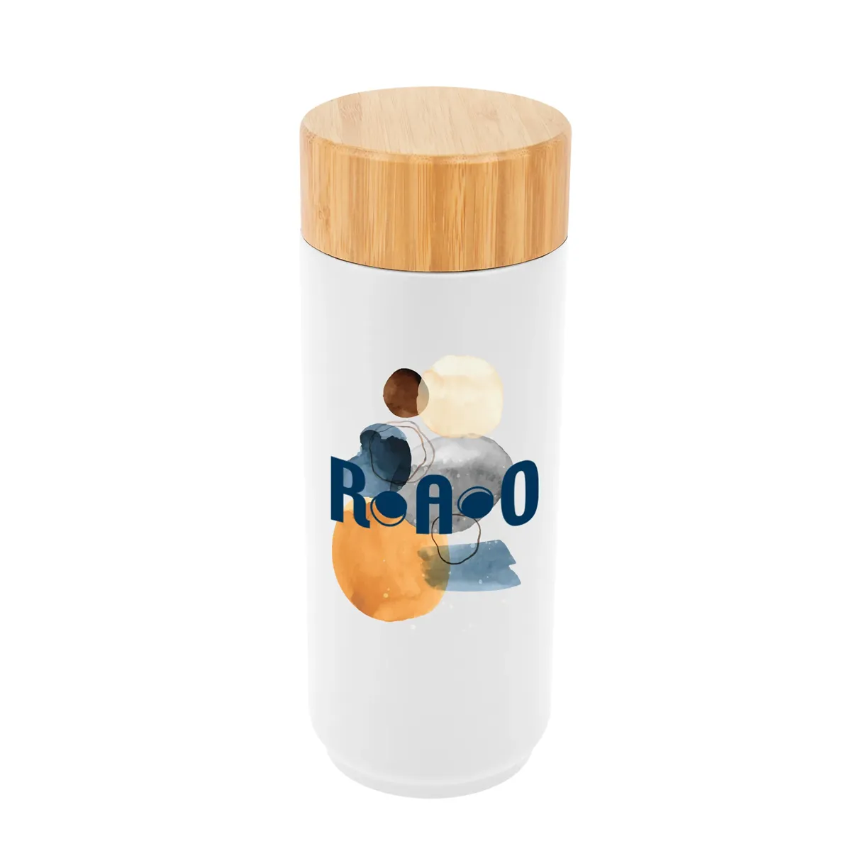 16 Oz. Stainless Steel Lexington Bottle With Bamboo Lid
