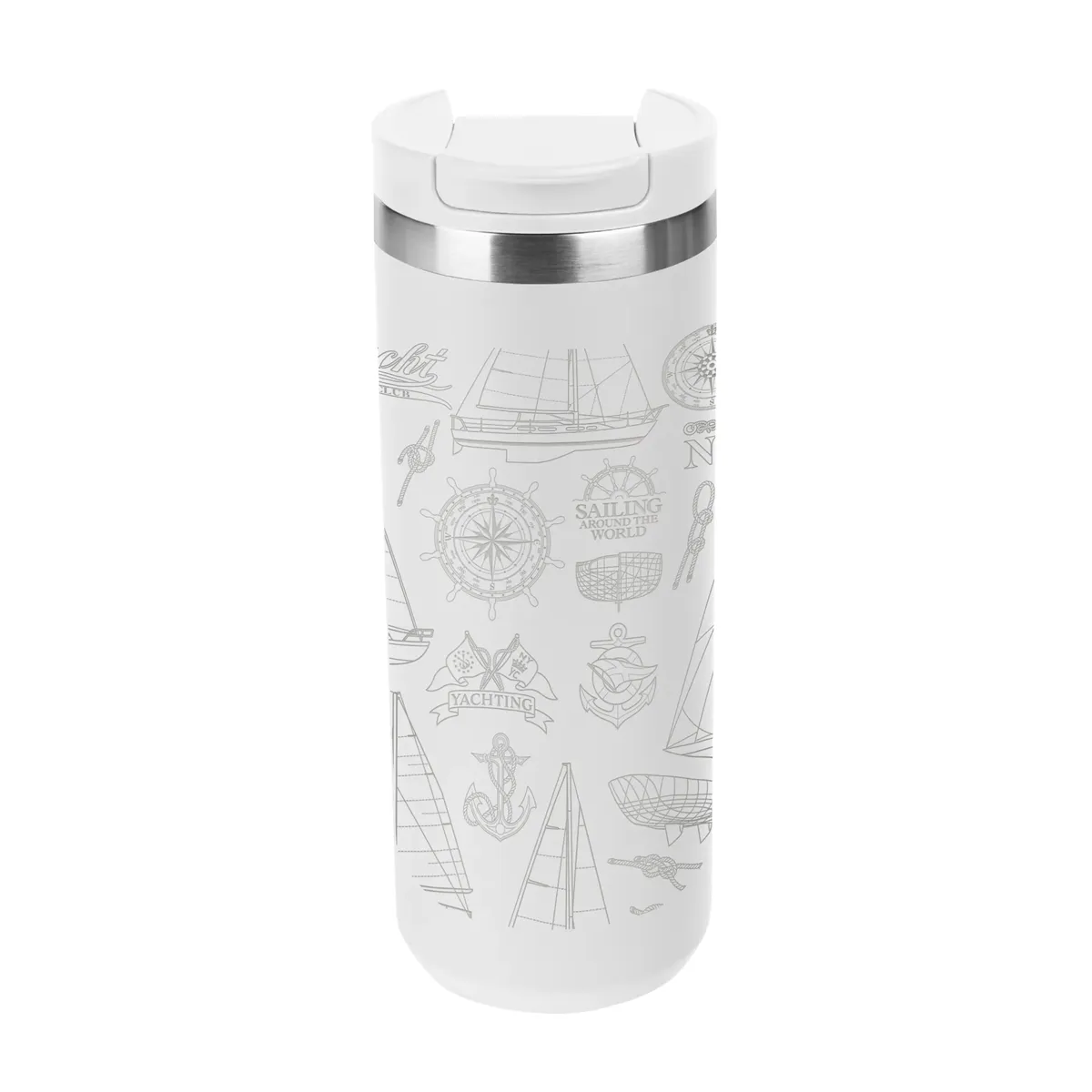 18 Oz. Full Laser Sienna Stainless Steel Bottle