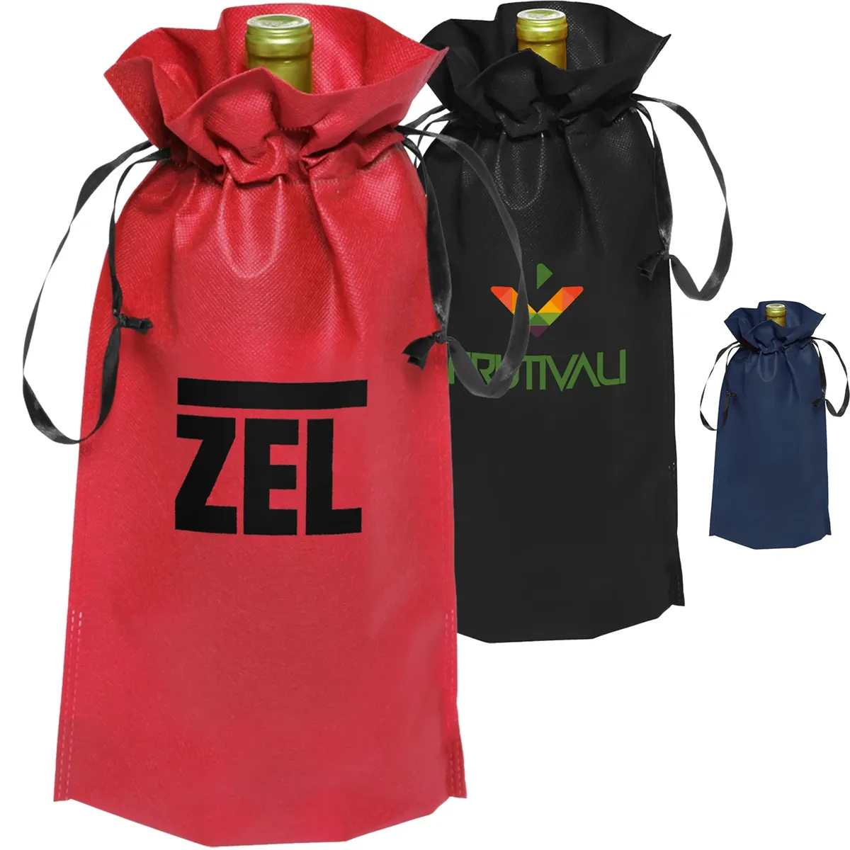 Bottle Drawstring Bags