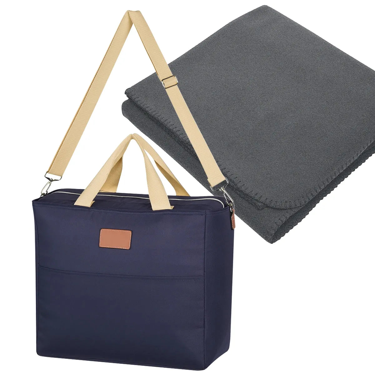 Hefty Cooler Bag With Fleece Blanket