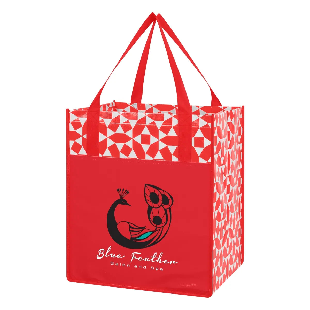 Non-Woven Geometric Shopping Tote Bag