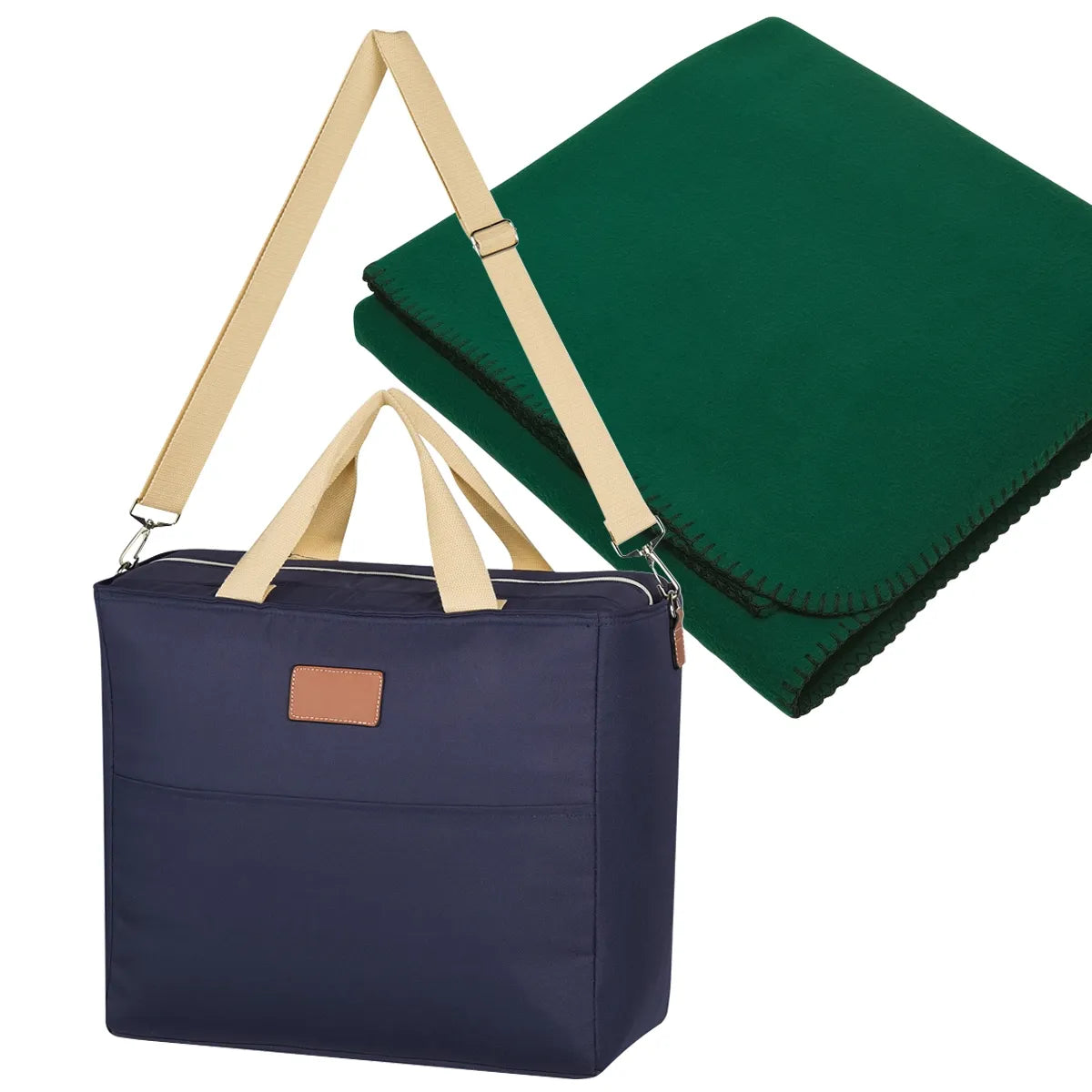 Hefty Cooler Bag With Fleece Blanket