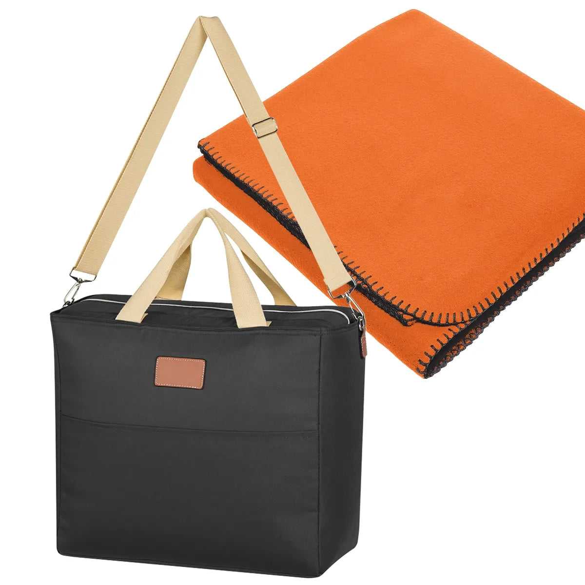 Hefty Cooler Bag With Fleece Blanket