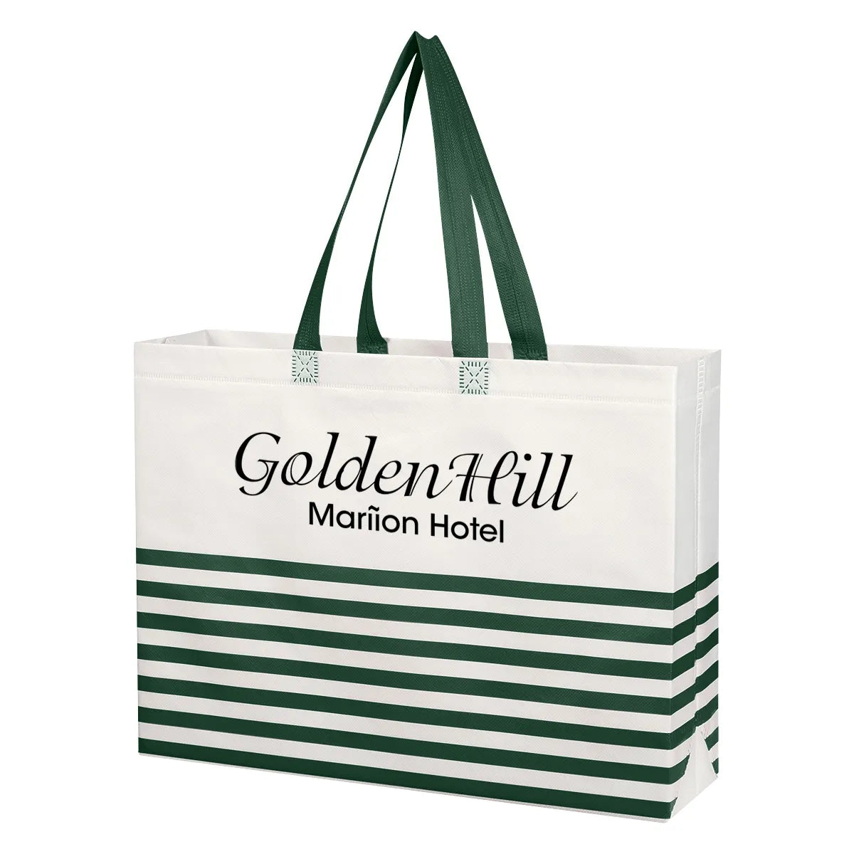 Non-Woven Horizontal Stripe Tote Bag