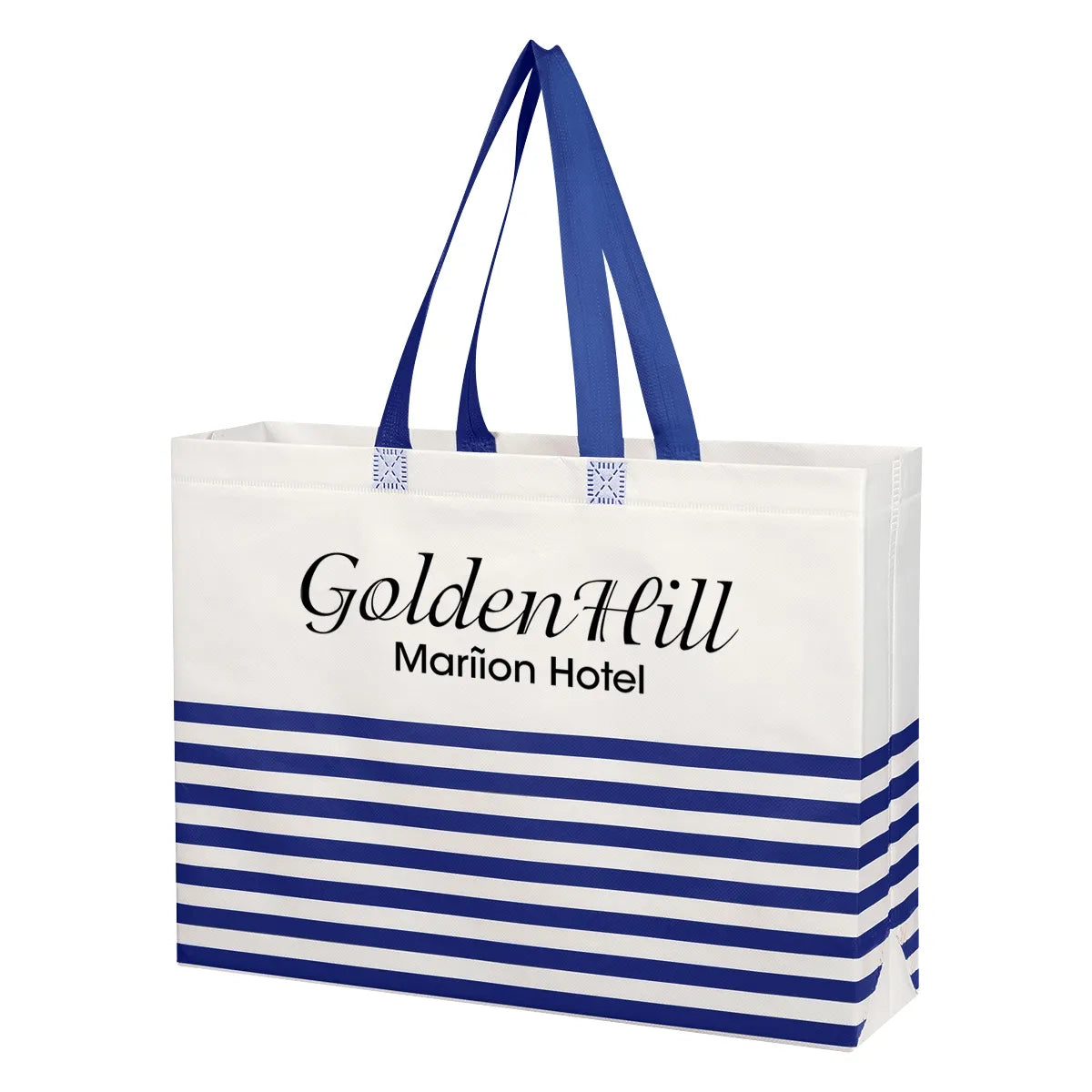 Non-Woven Horizontal Stripe Tote Bag