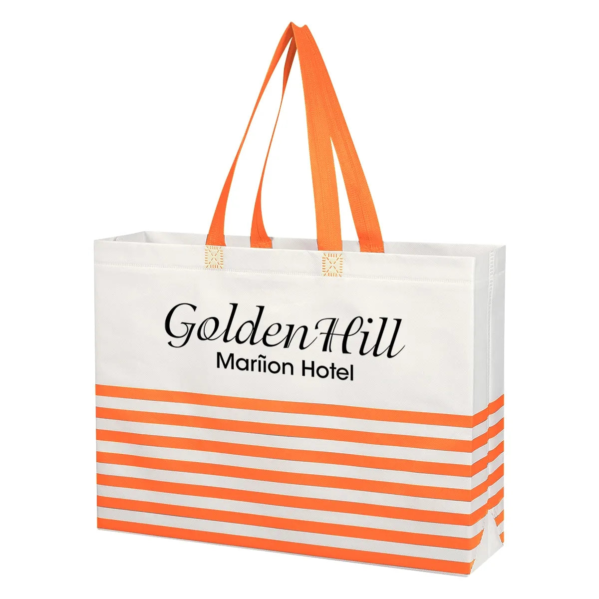 Non-Woven Horizontal Stripe Tote Bag