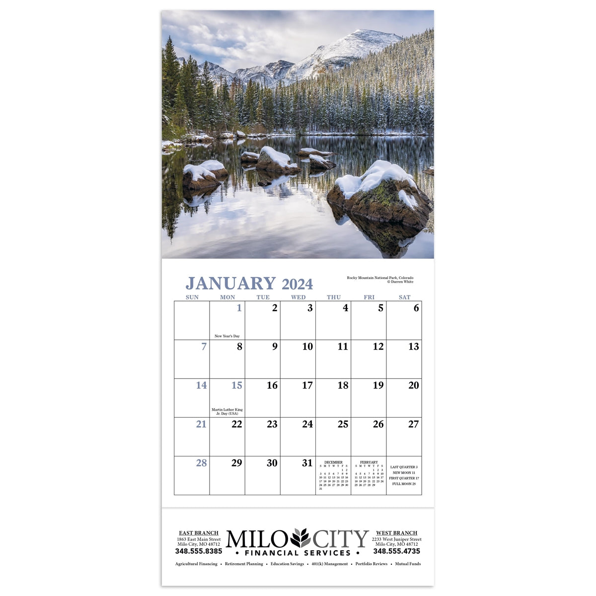 Landscapes of America Mini 2024 Appointment Calendar