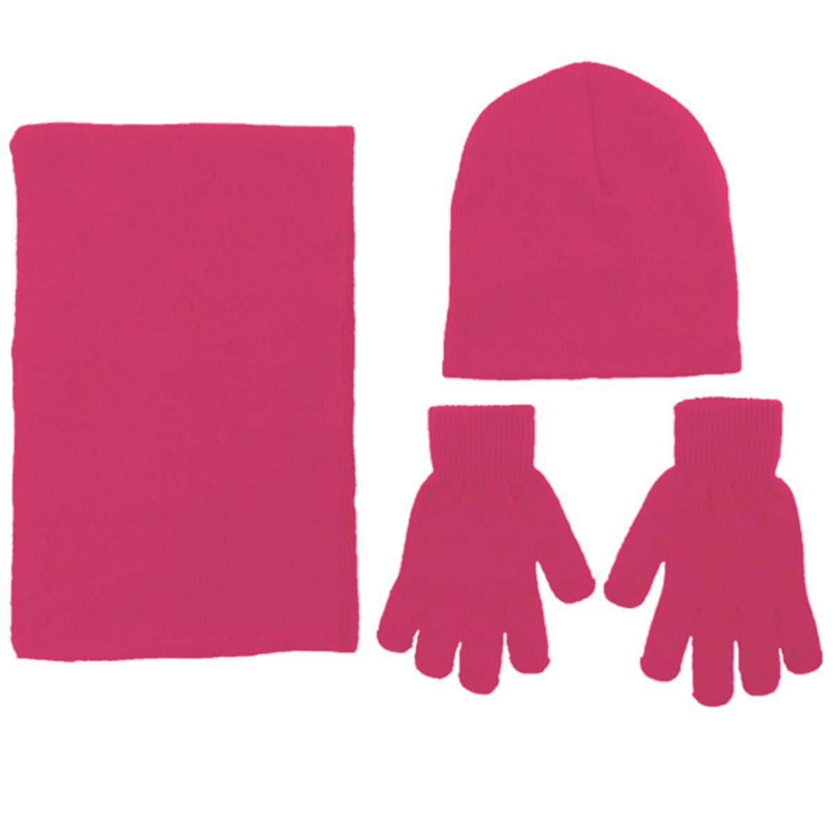 Acrylic Knit Beanie/Scarf/Gloves Set