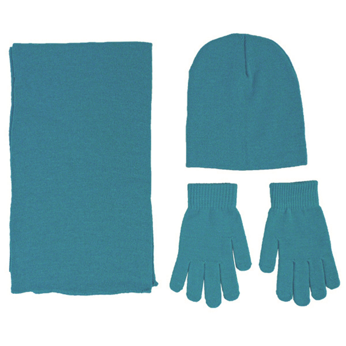 Acrylic Knit Beanie/Scarf/Gloves Set