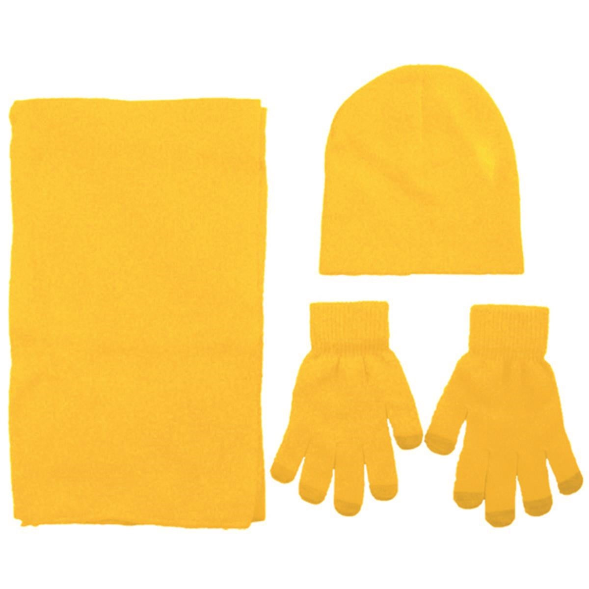 Acrylic Knit Beanie/Scarf/Gloves Set
