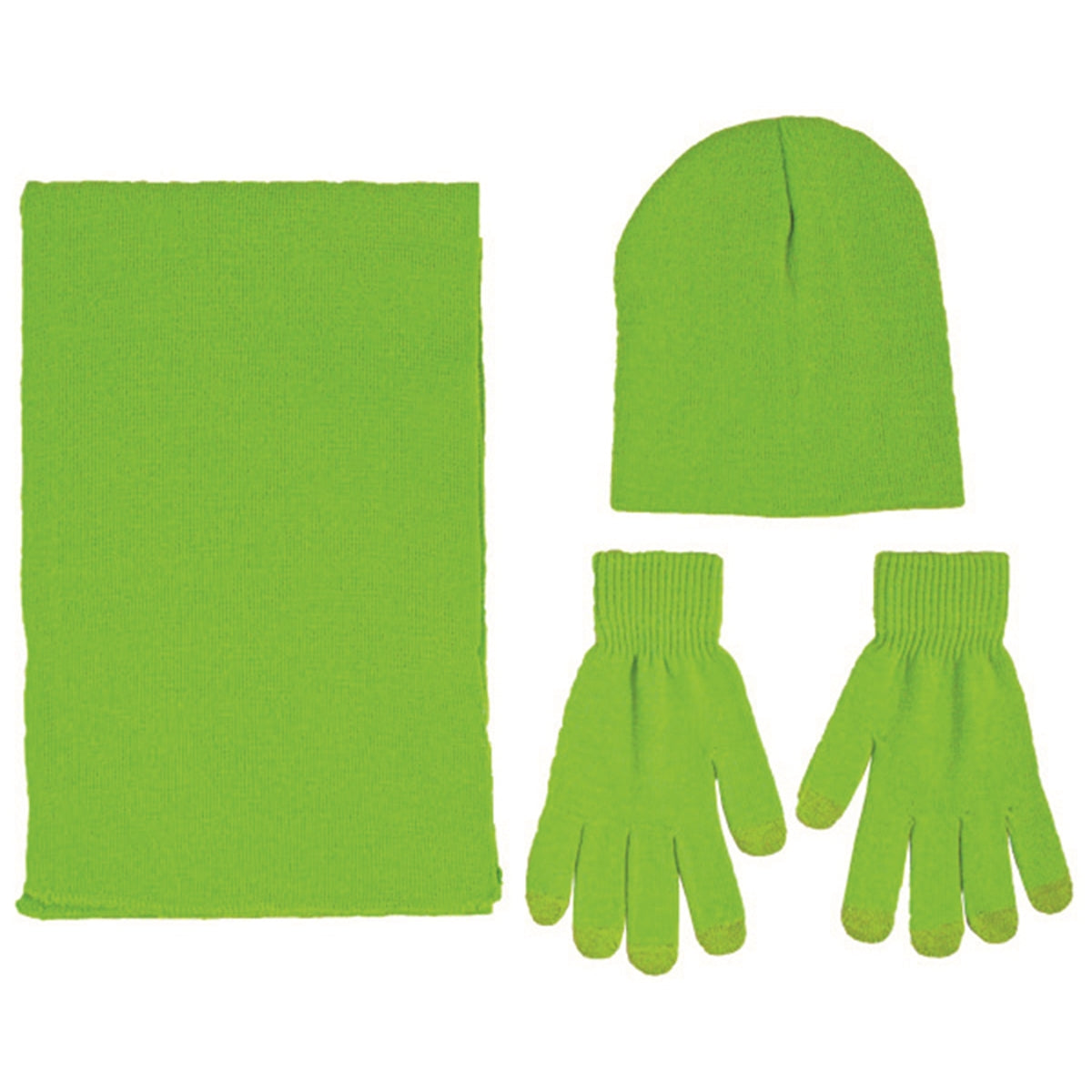 Acrylic Knit Beanie/Scarf/Gloves Set