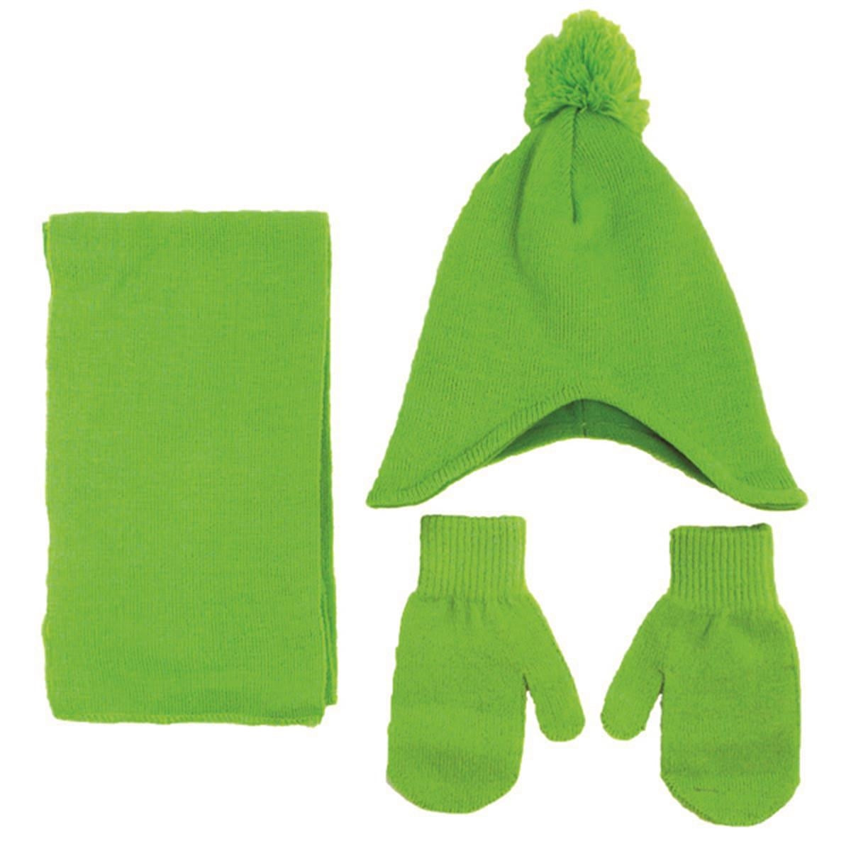 Childrens Knit Set Scarf, Beanie & Mittens