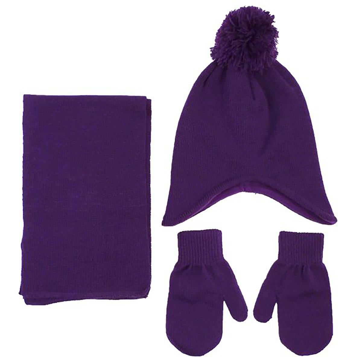 Childrens Knit Set Scarf, Beanie & Mittens