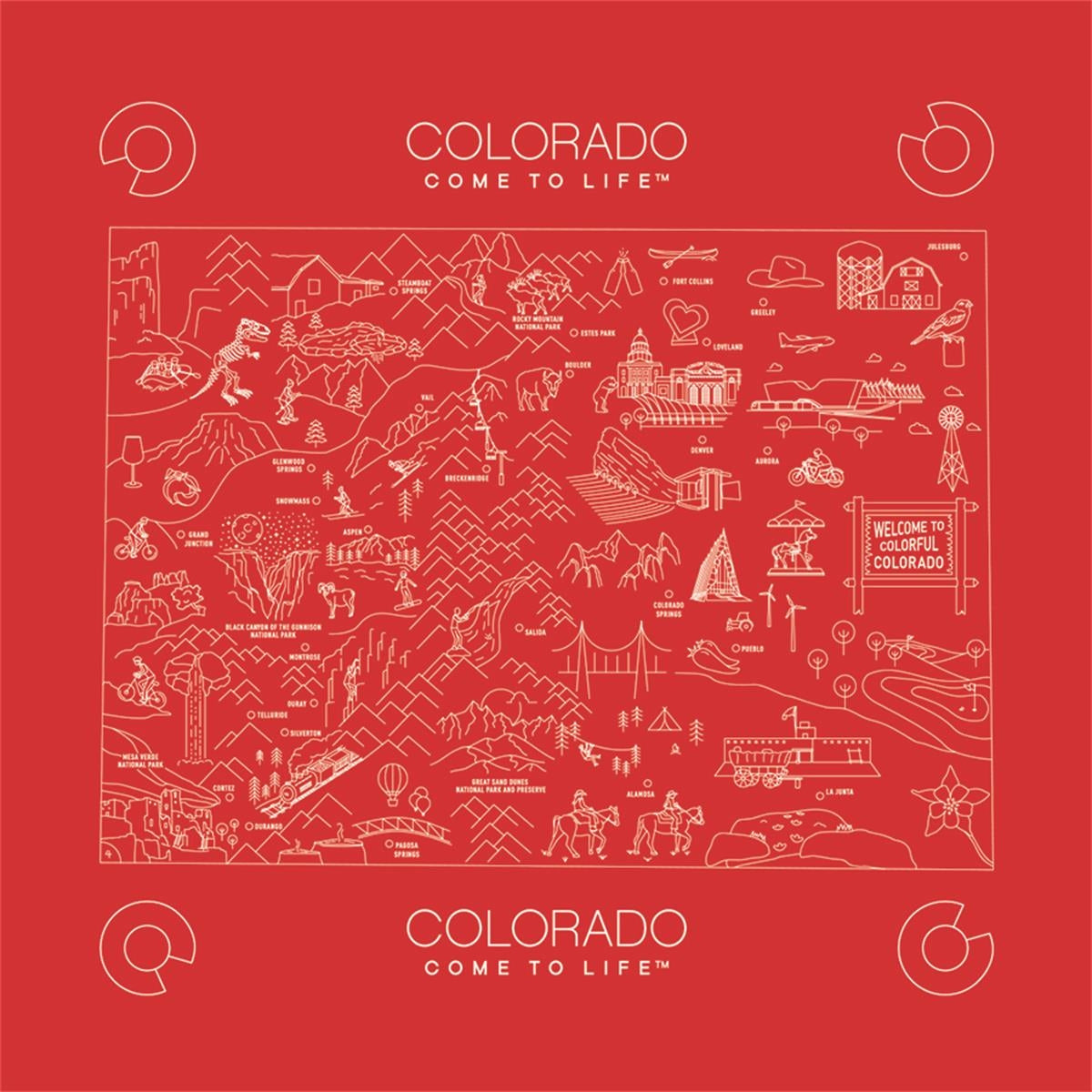 USA Made Solid Stock Colors Bandana