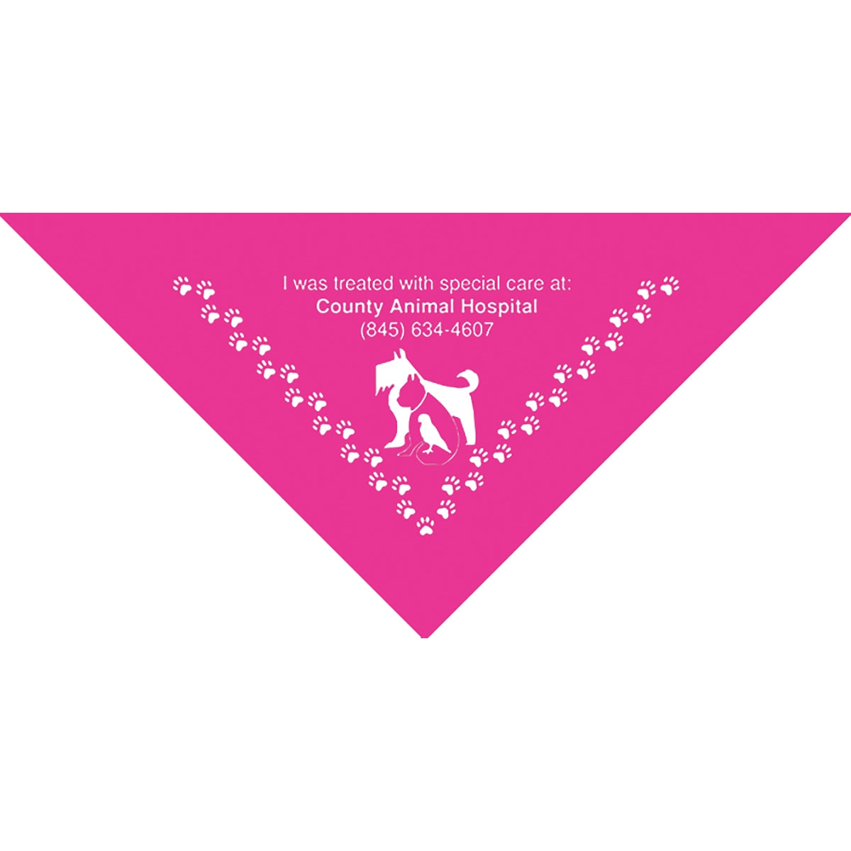 Med - Large Solid Triangle Bandanna - Made in the USA