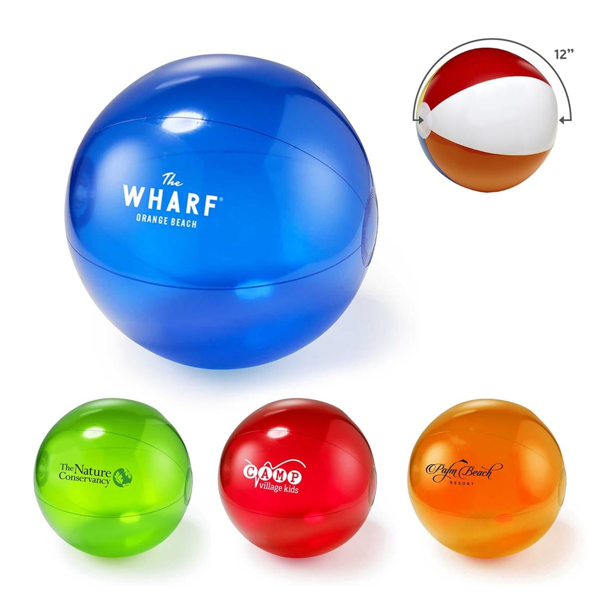 12" Translucent Beach Ball
