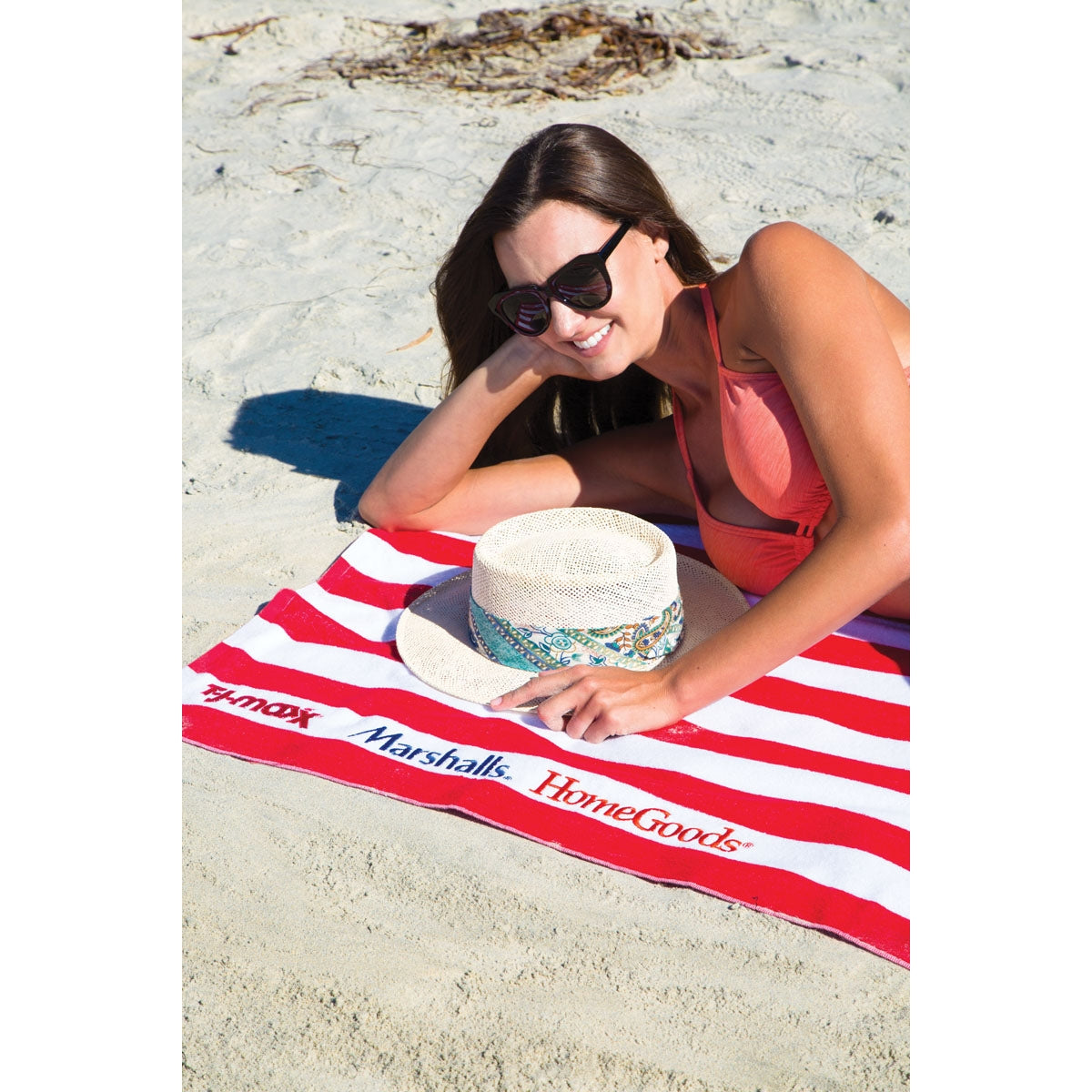Microfiber Cabana Stripe Beach Towel
