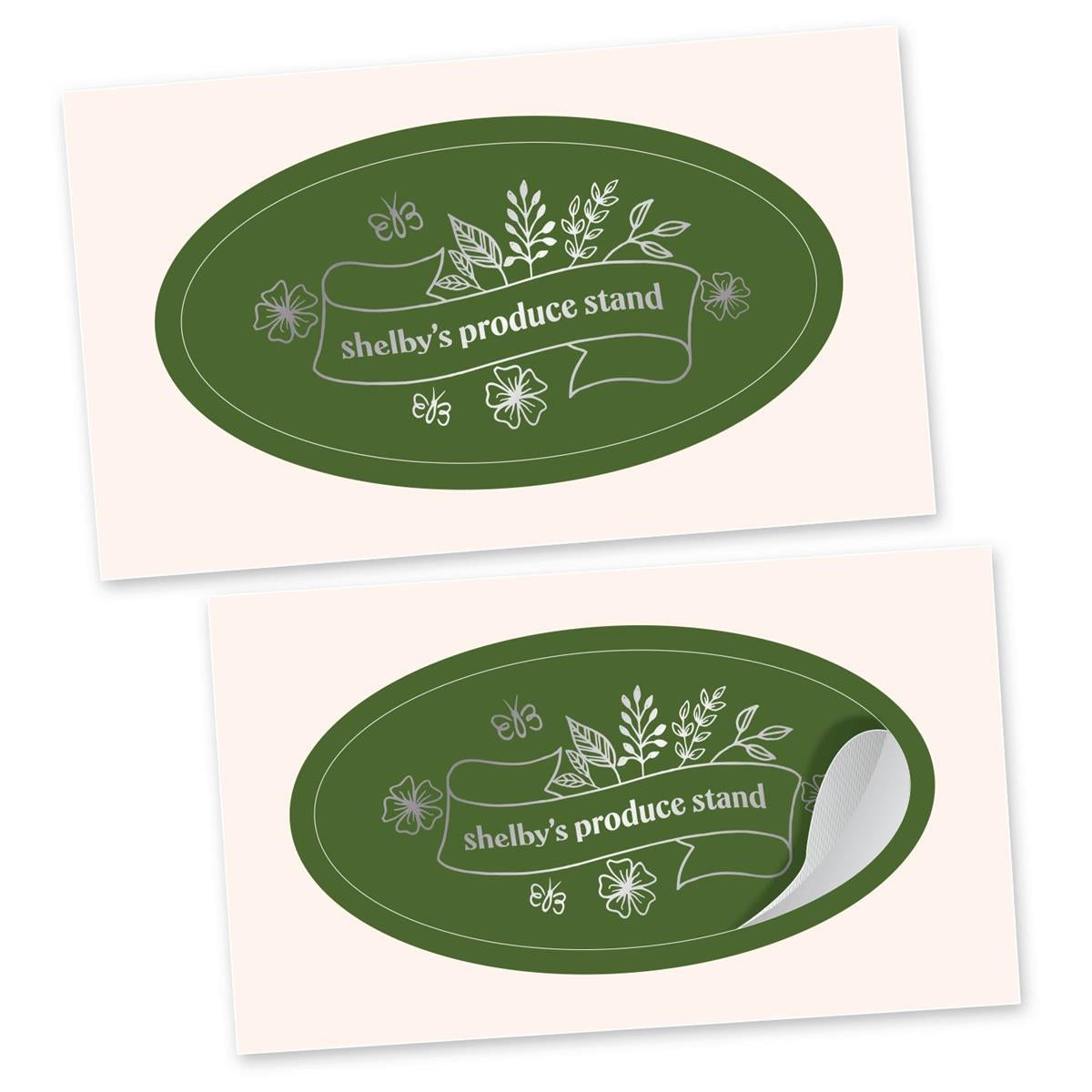 Oval Foil Stickers