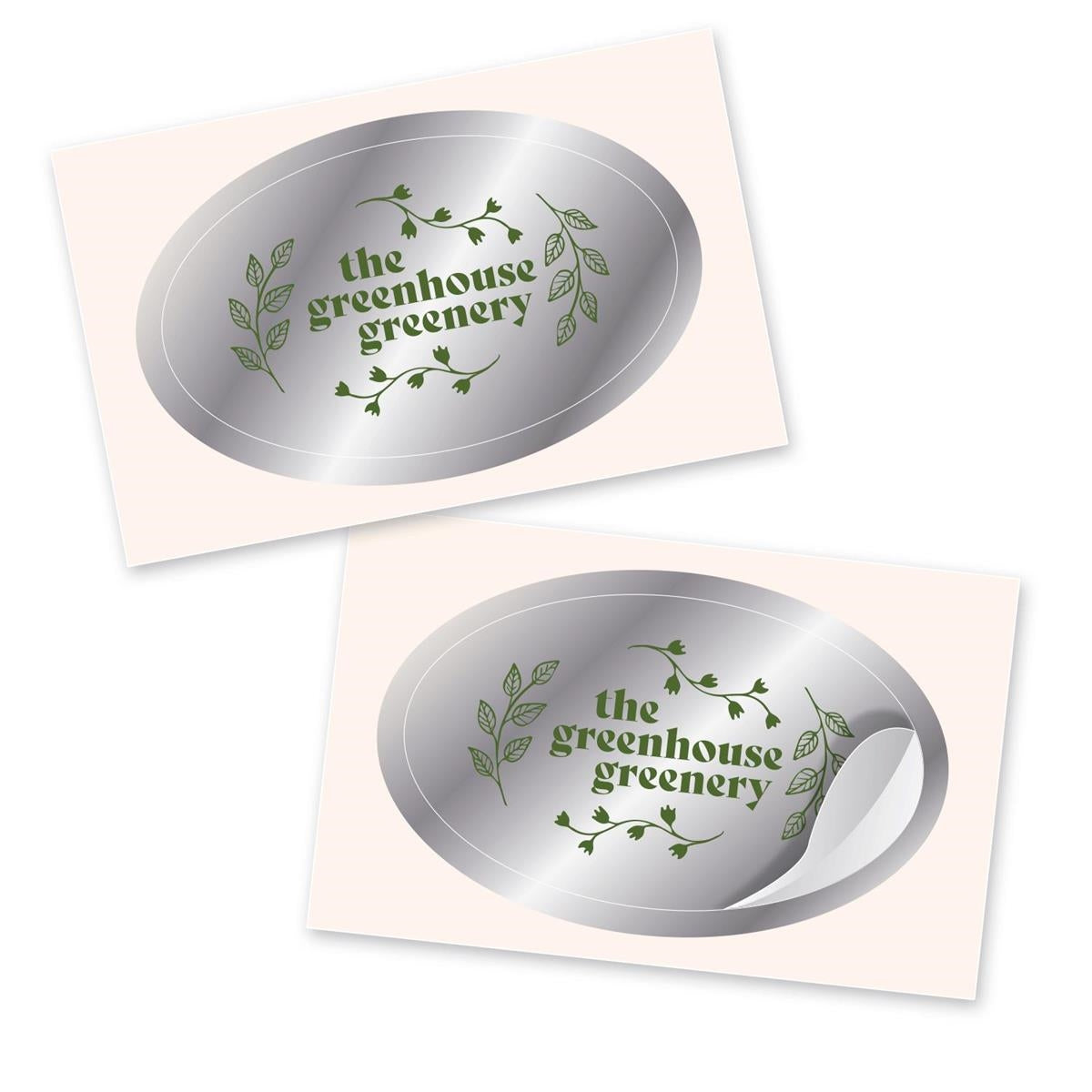 Oval Foil Stickers