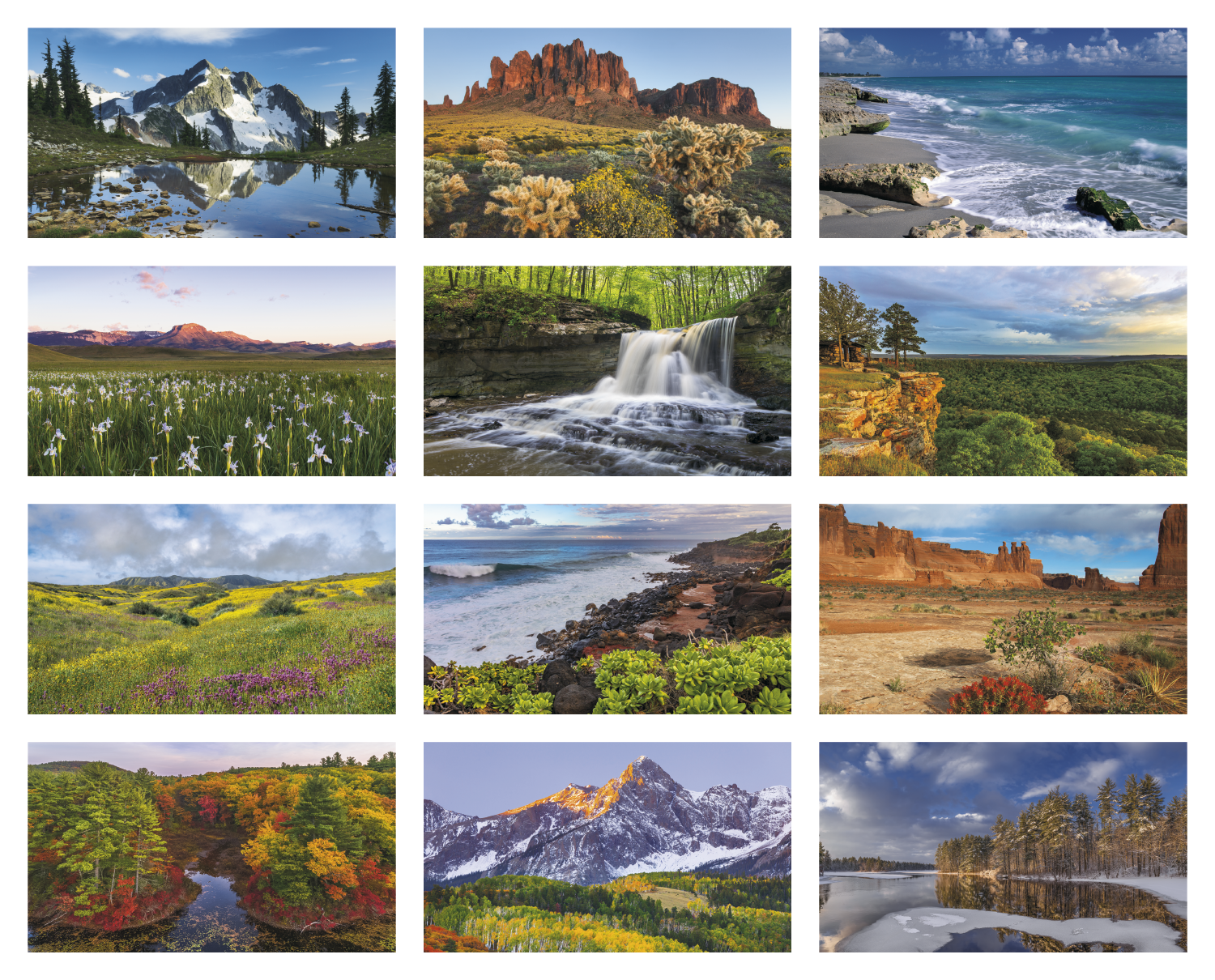 American Splendor 2024 Calendar with Date Blocks