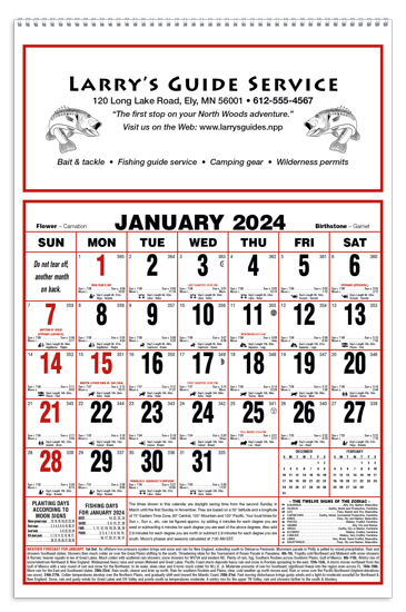 Large Almanac Calendar