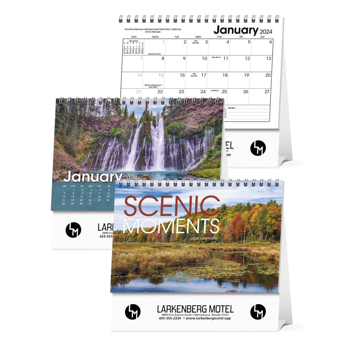 Scenic Moments Large Desk 2024 Calendar