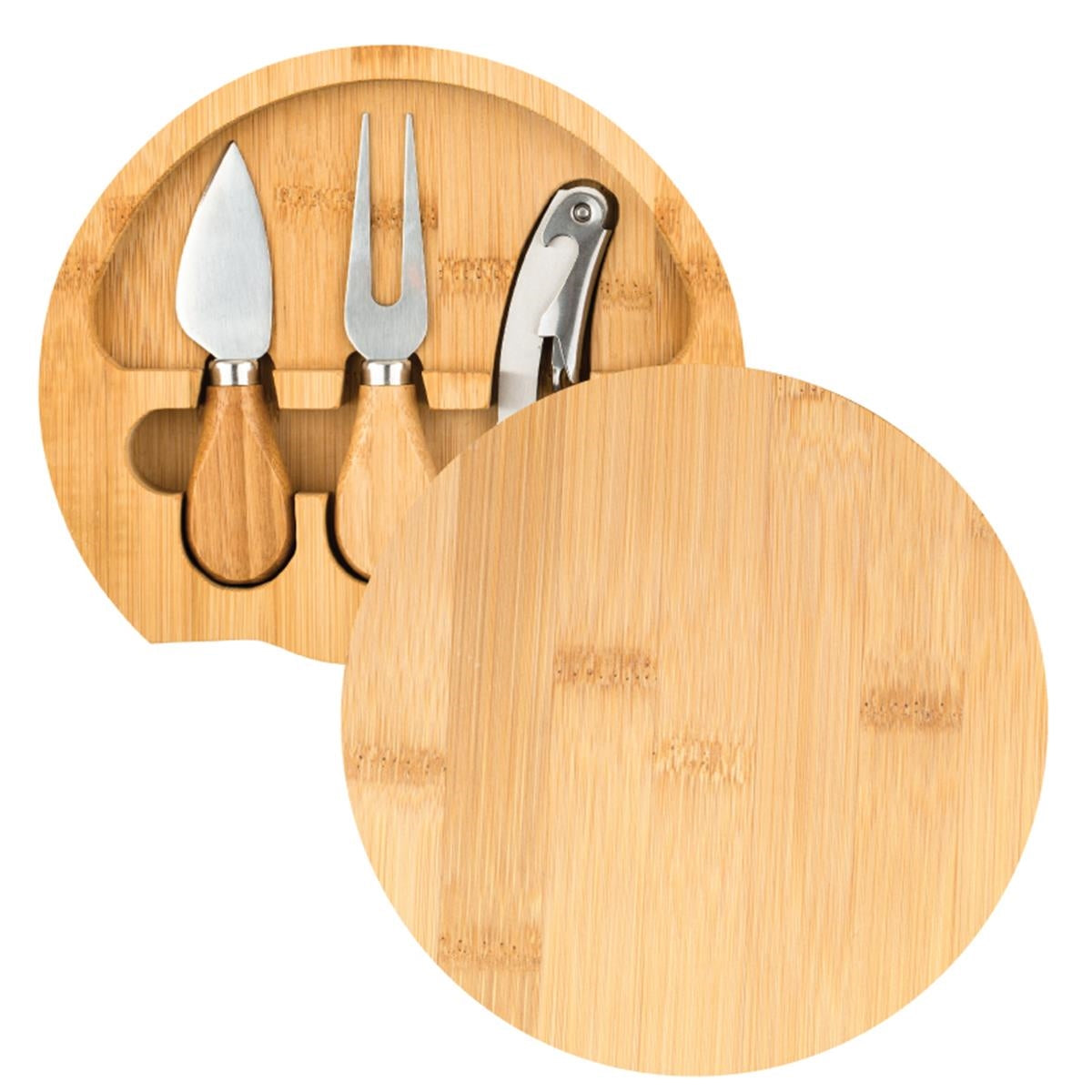 Gouda Mini Bamboo Cheese Board Knife Set