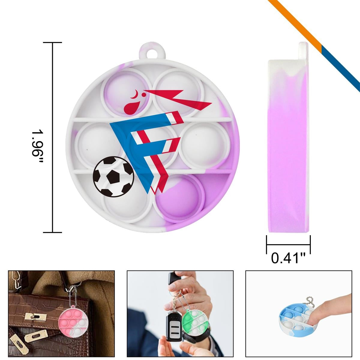 Mini Round Bubble Keychain