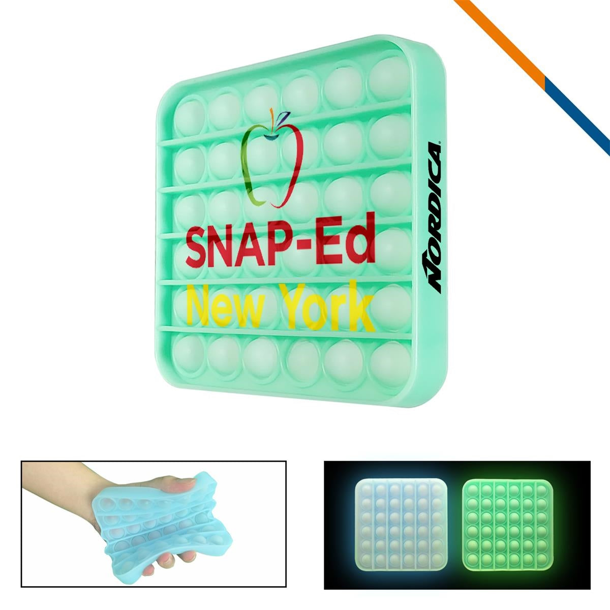 Luminous Square Push Pop Bubble