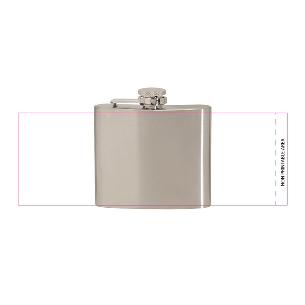 5 oz. Stainless Steel Hip Flask w/ Full Wrap 4 Color Process