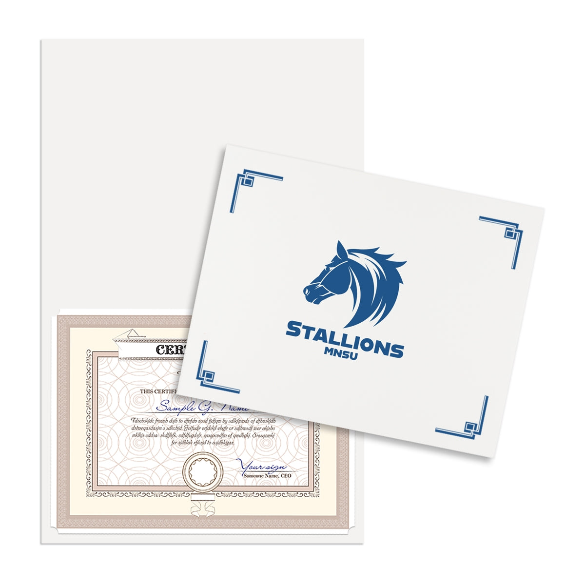 Linen Certificate Folder