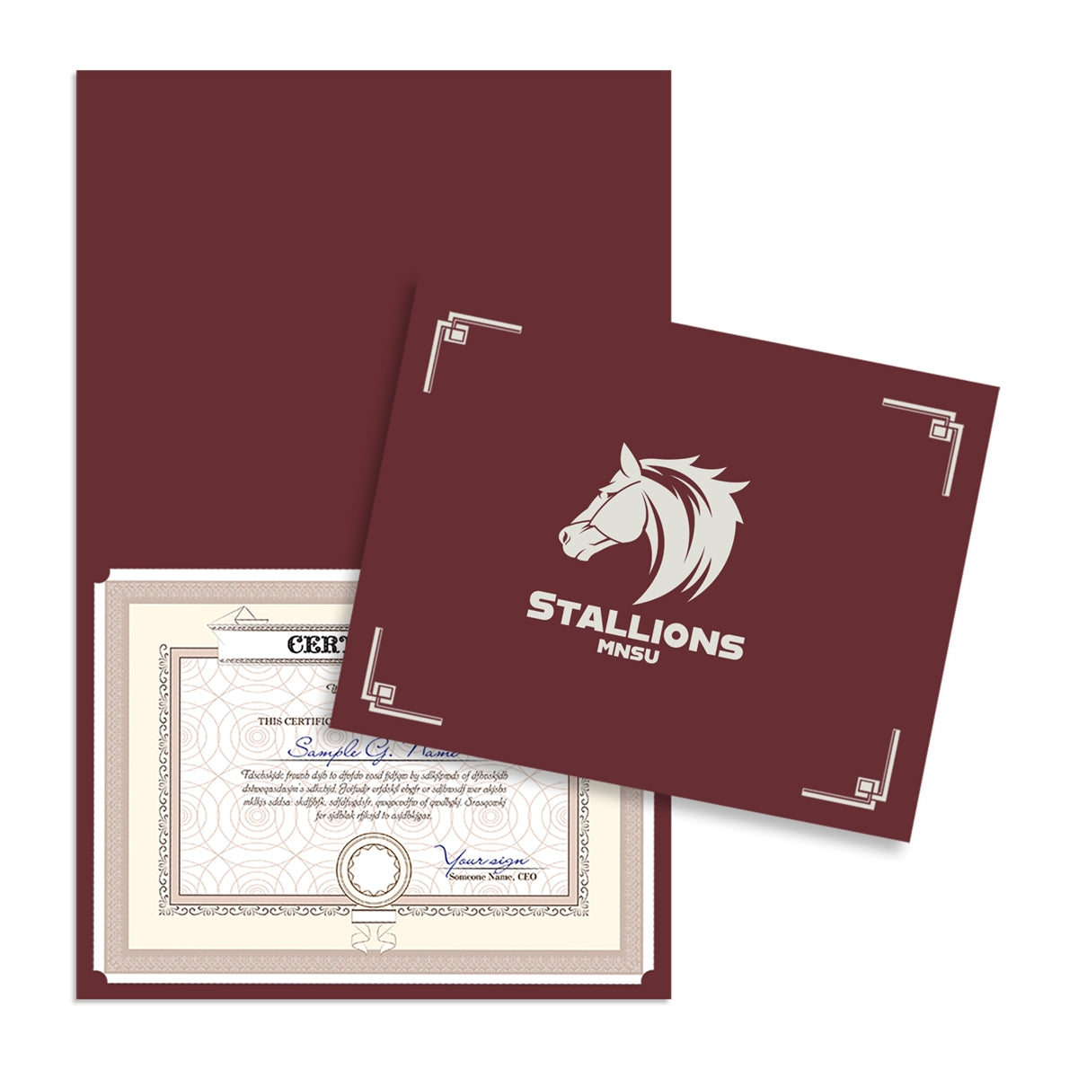 Linen Certificate Folder