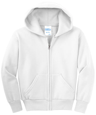Port & Company® Youth Core Fleece Full-Zip Hooded Sweatshirt