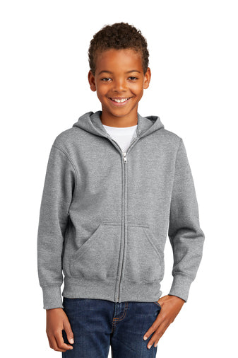 Port & Company® Youth Core Fleece Full-Zip Hooded Sweatshirt