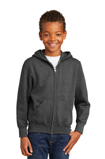 Port & Company® Youth Core Fleece Full-Zip Hooded Sweatshirt