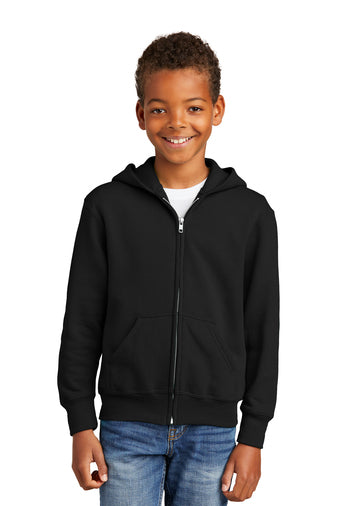 Port & Company® Youth Core Fleece Full-Zip Hooded Sweatshirt