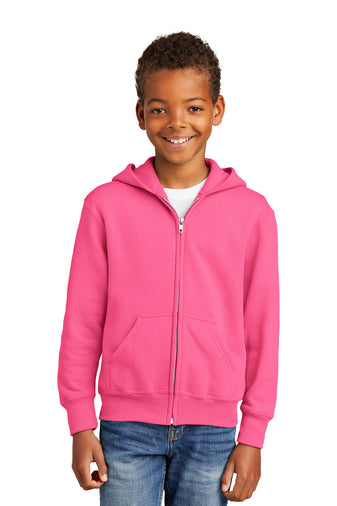 Port & Company® Youth Core Fleece Full-Zip Hooded Sweatshirt