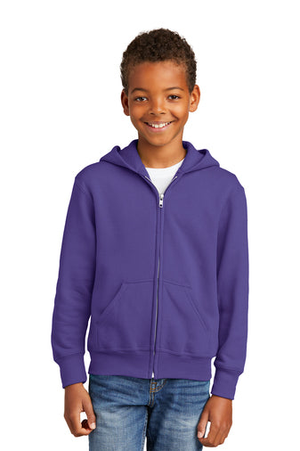 Port & Company® Youth Core Fleece Full-Zip Hooded Sweatshirt