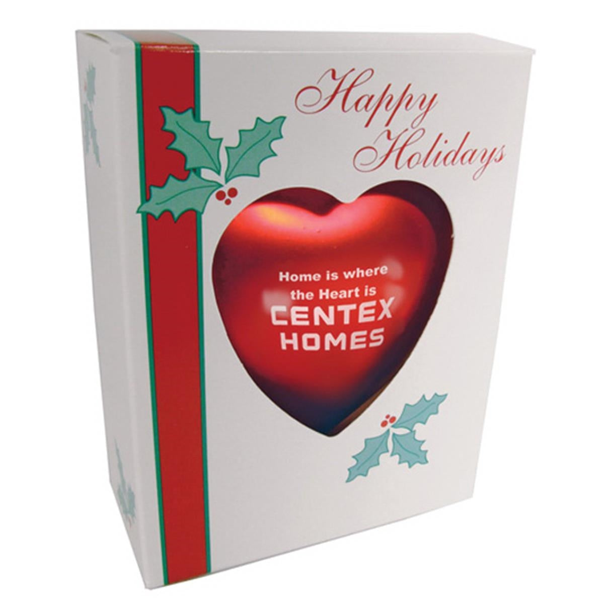 4" Heart Shaped Shatterproof Satin Finish Ornament