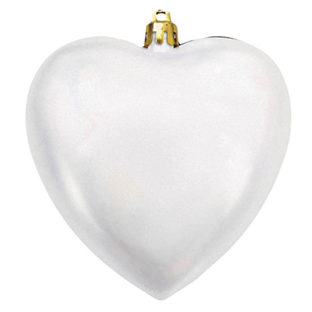 4" Heart Shaped Shatterproof Satin Finish Ornament