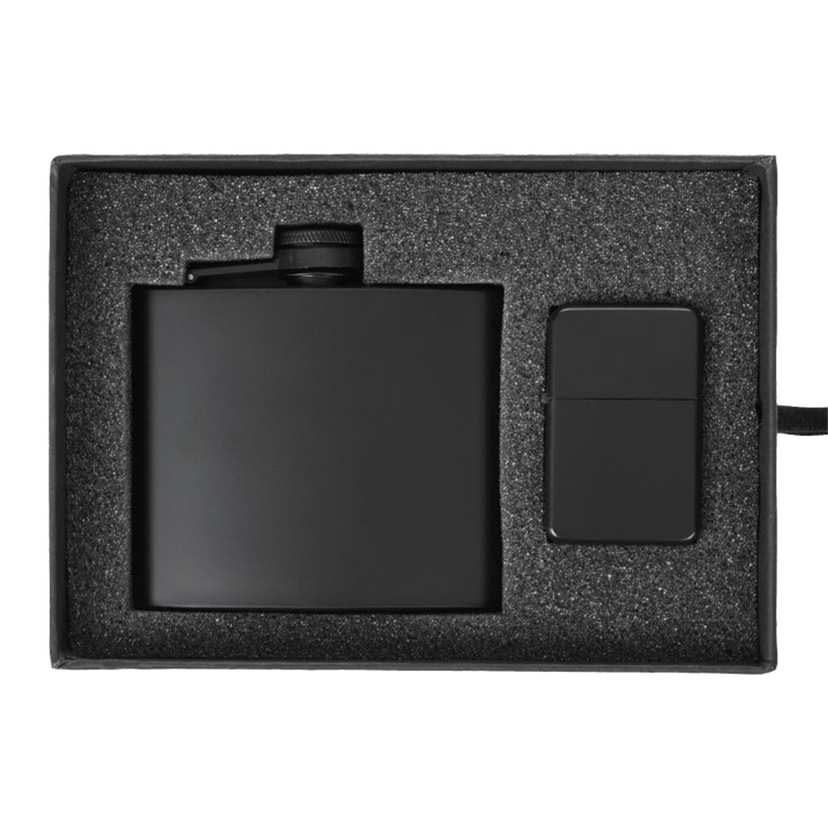 5 oz. Flask & Oil Flip Top Lighter Gift Set