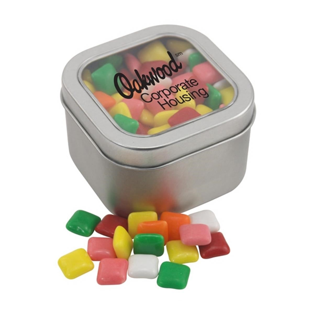 Large Tin with Window Lid and Mini Chicklets