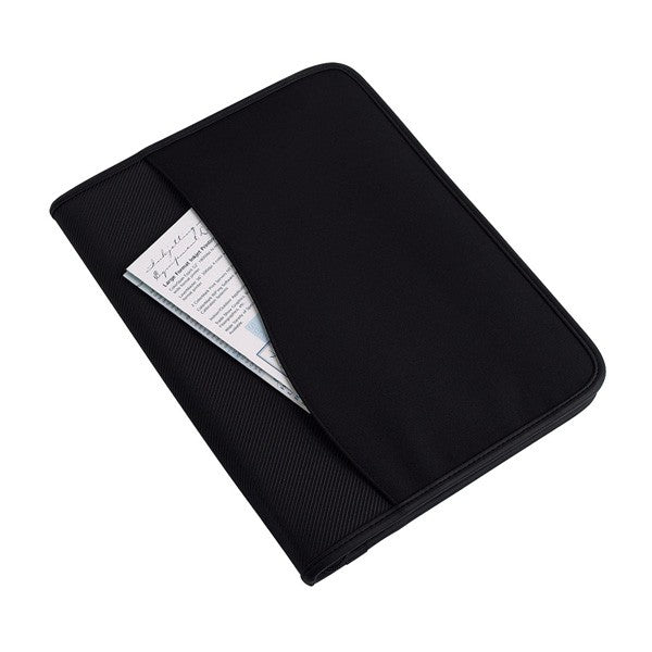 Large Microfiber Portfolio with Embossed PVC Trim